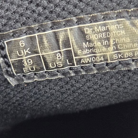 Dr Martens High Top Sneakers Womens 8 Black Canvas Comfort Casual Rock Grunge - Picture 9 of 9